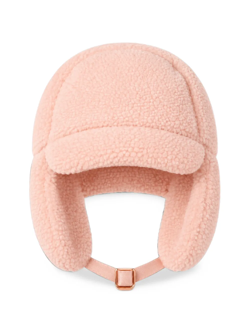 Il Gufo fleece-texture trapper hat Roze
