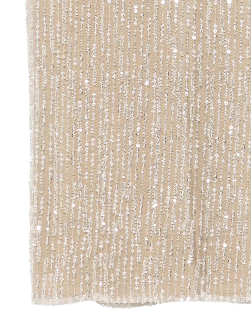 AMI Paris sequin-embellished pencil midi skirt Beige