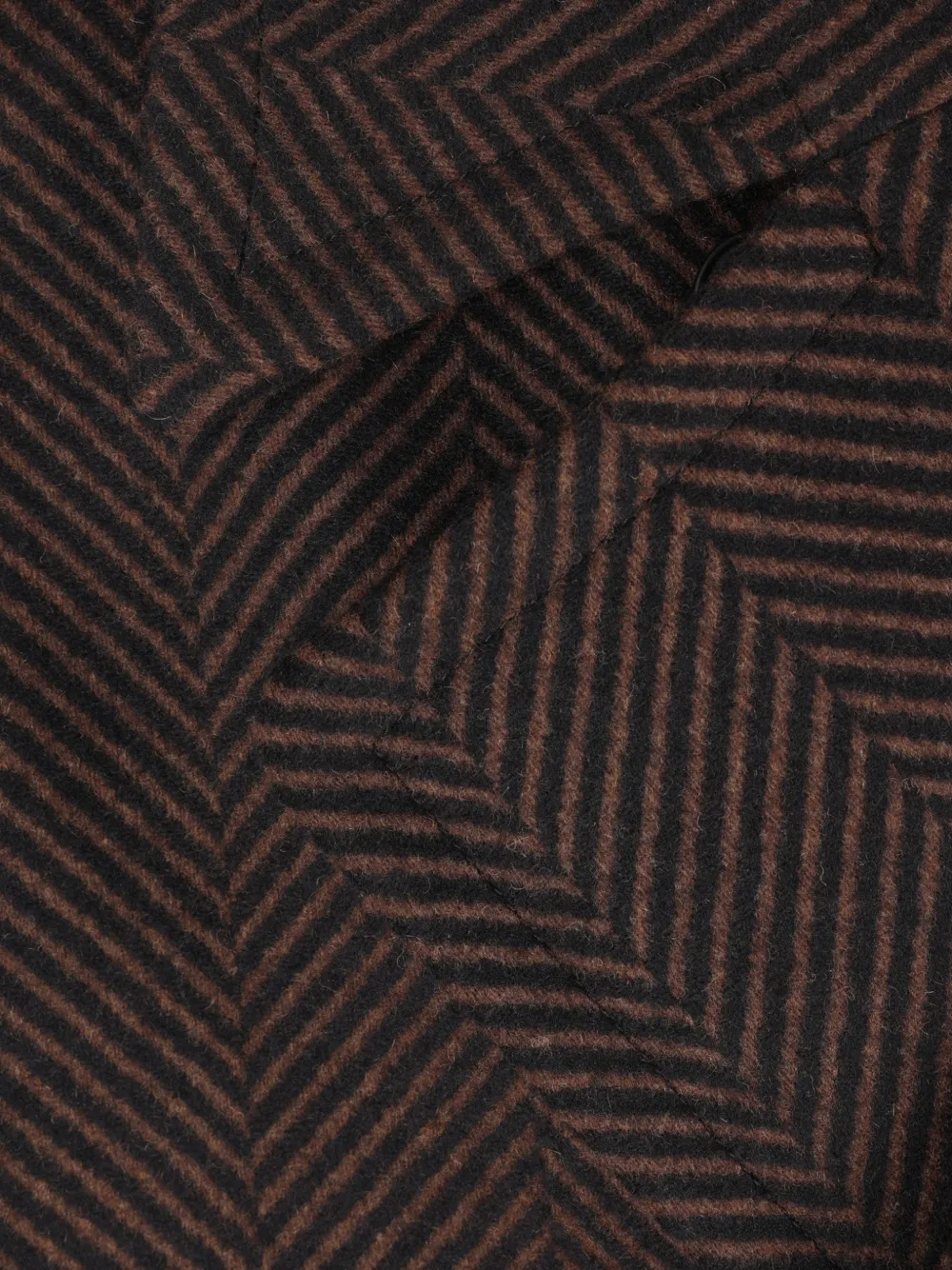 Hevo Tricase herringbone double-breasted coat Bruin