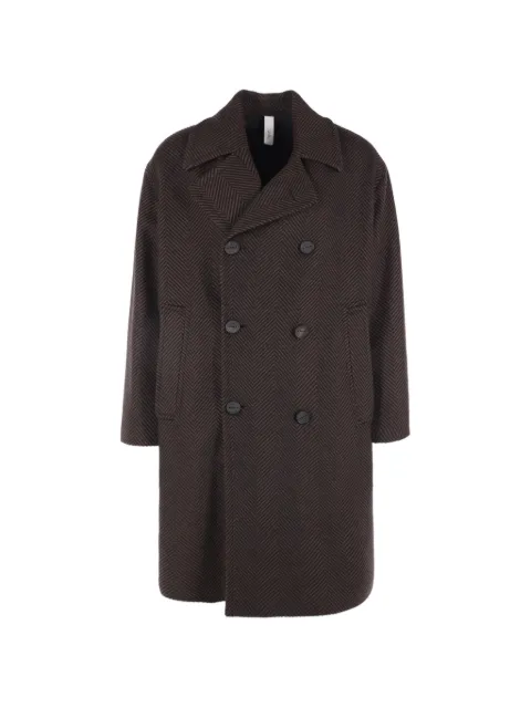 Hevo Tricase herringbone double-breasted coat