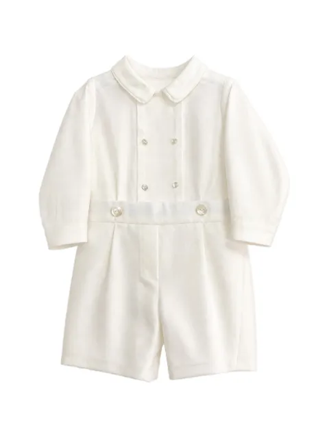 Mariella Ferrari double-breasted Peter Pan collar short and shirt set