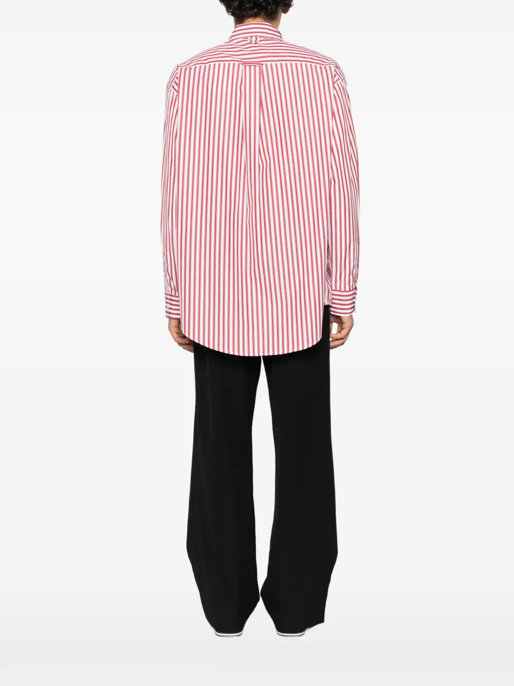 AMI Paris vertical-stripe shirt Wit