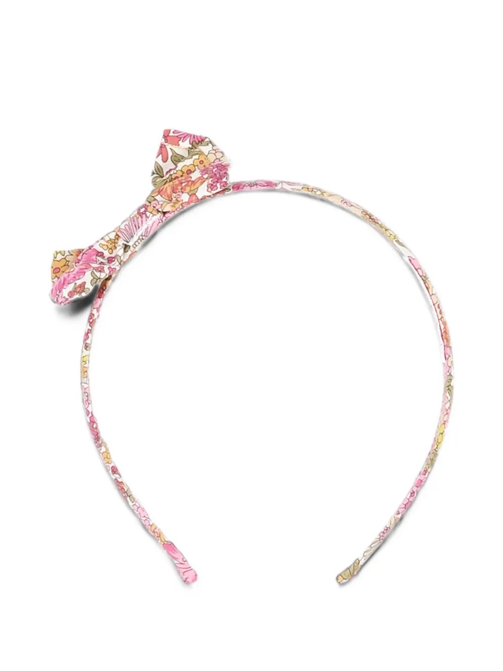 Pesciolino Rosso Kids Liberty floral-print bow head band Wit