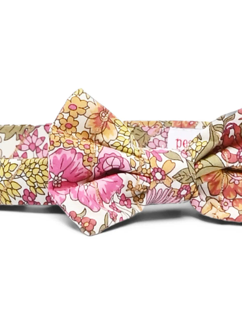 Pesciolino Rosso Kids Liberty floral-print bow head band Wit