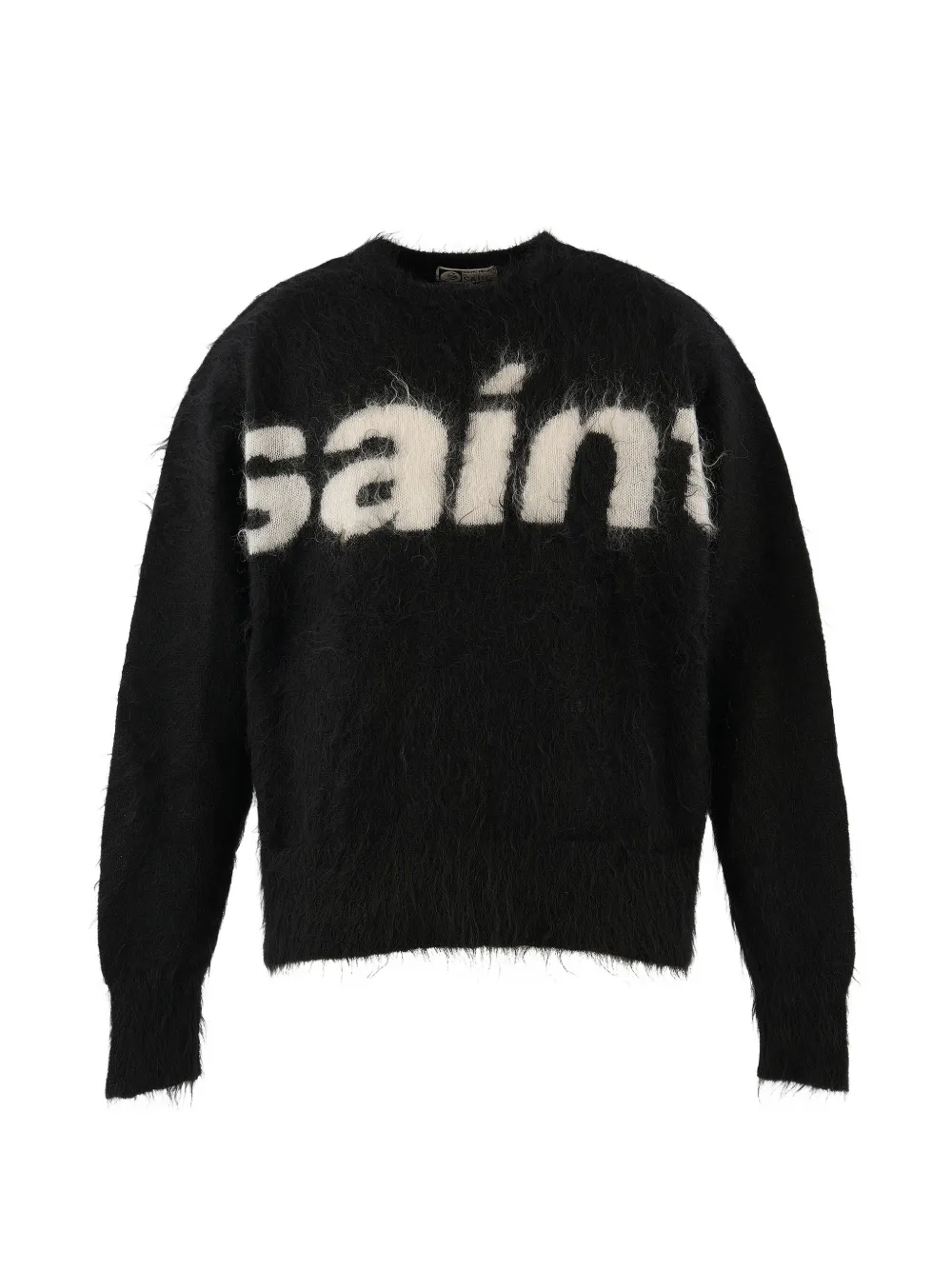 SAINT MXXXXXX mohair-blend intarsia-knit sweater Zwart