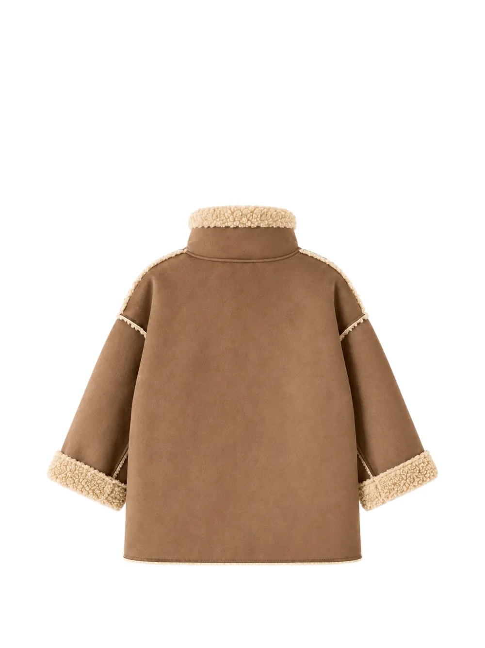 Il Gufo faux-shearling-trim coat Bruin