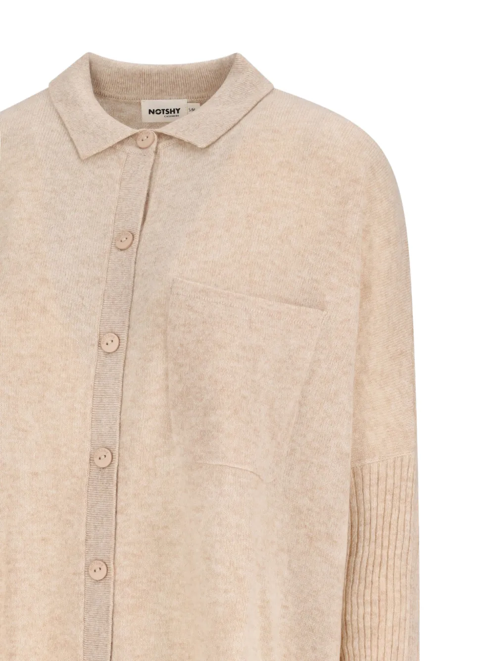NOTSHY Andrea button-down cashmere shirt Beige