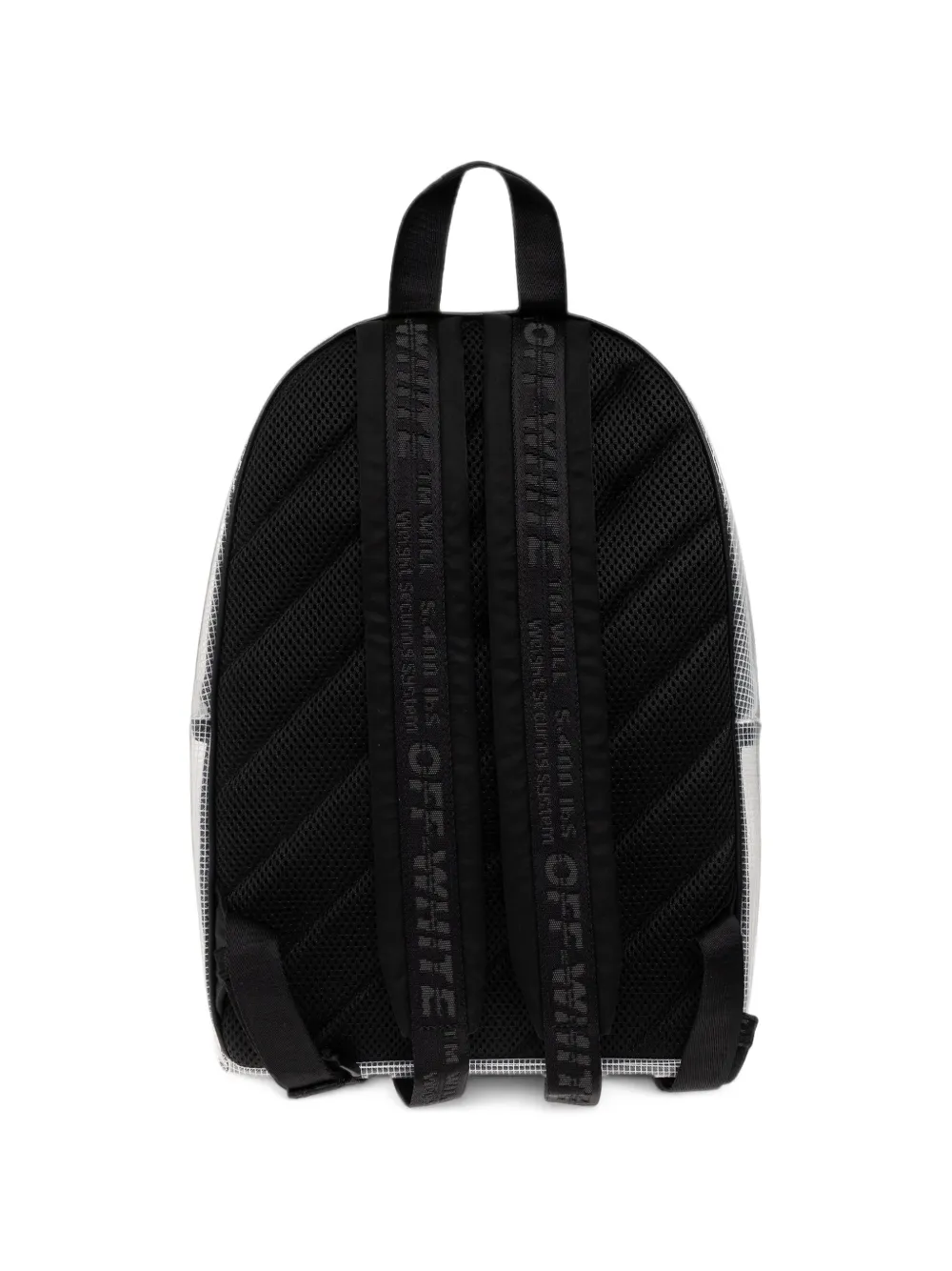 Off-White Kids logo-print grid-pattern backpack Wit