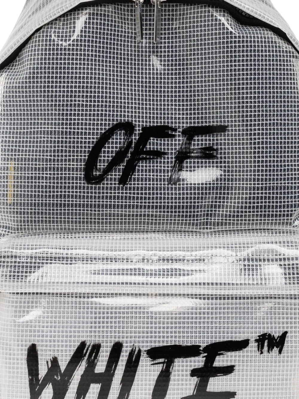 Off-White Kids logo-print grid-pattern backpack Wit