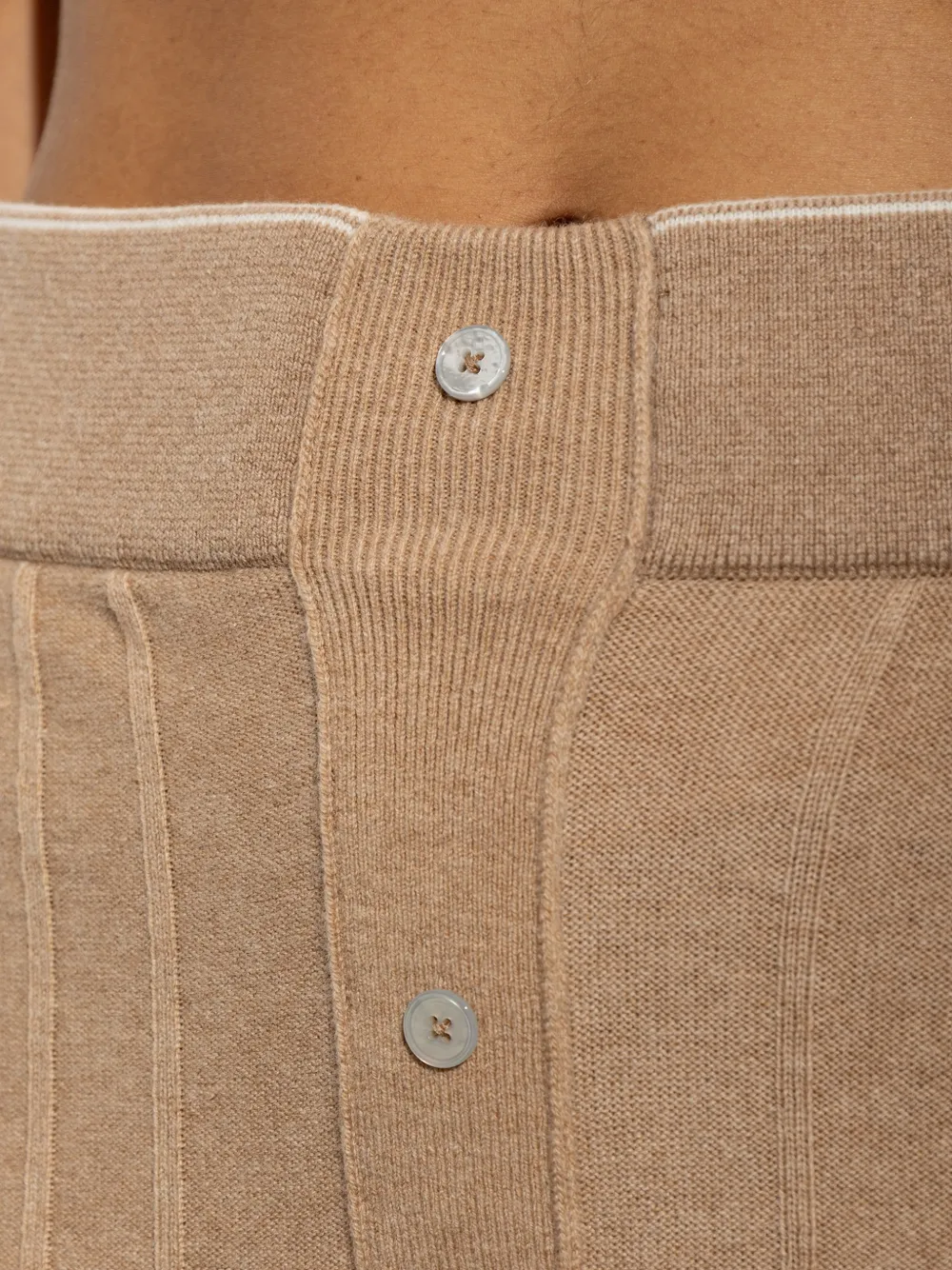 Paul & Shark ribbed-knit button-down skirt Bruin