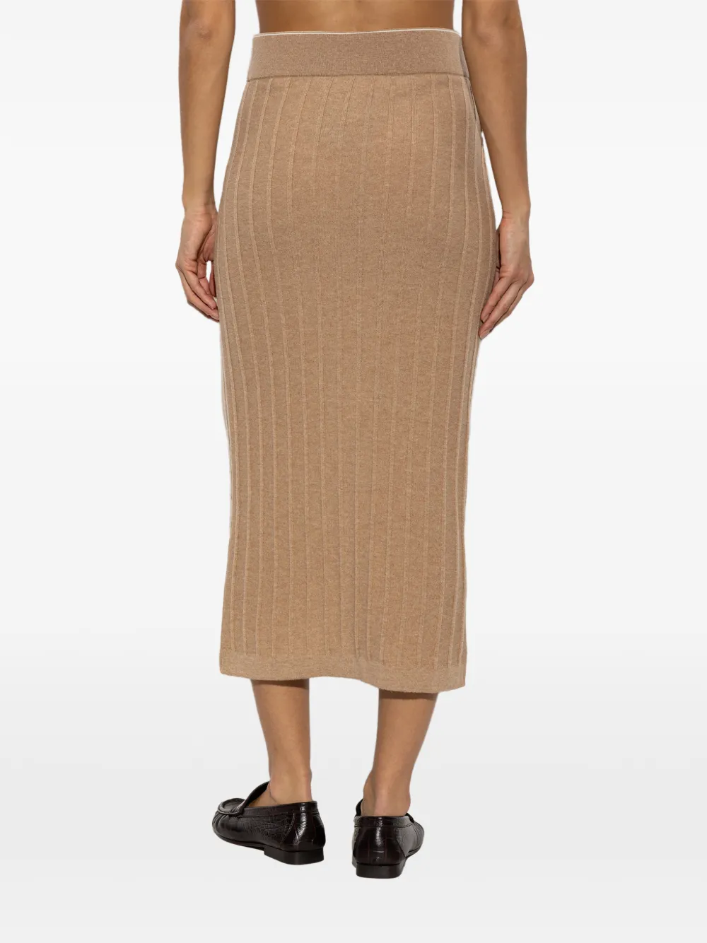 Paul & Shark ribbed-knit button-down skirt Bruin