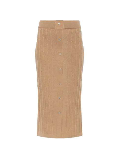 Paul & Shark ribbed-knit button-down skirt