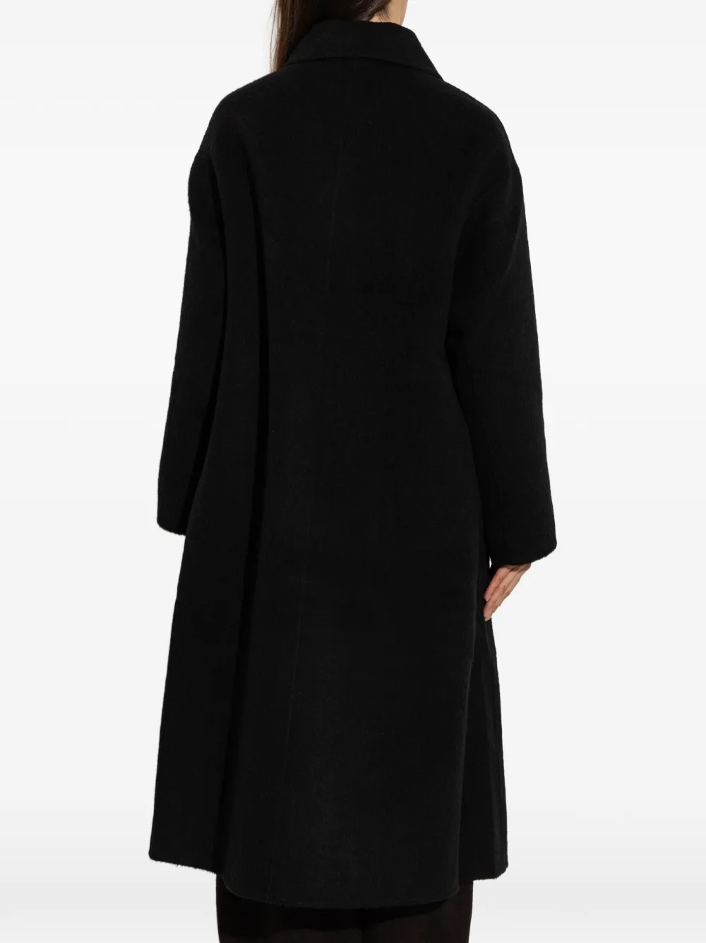 Lisa Yang double-breasted coat Zwart