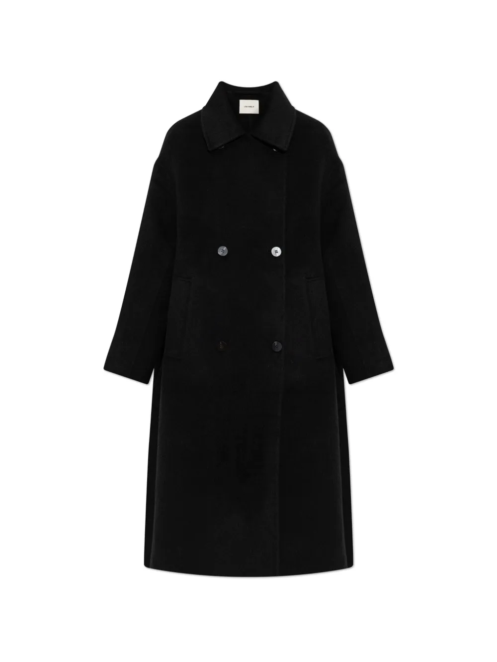 Lisa Yang double-breasted coat Zwart