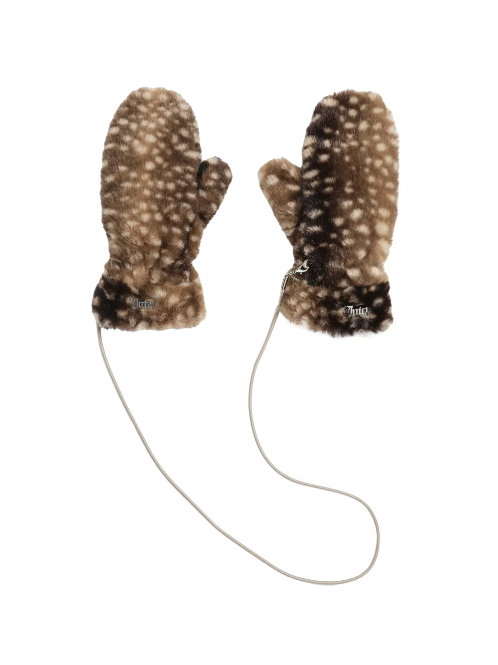 Juicy Couture bambi-print mittens - Braun