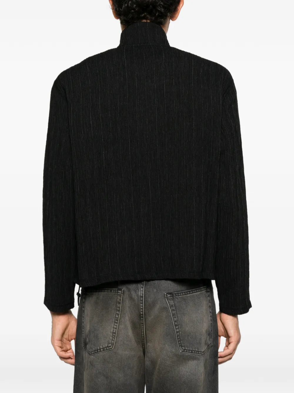 OUR LEGACY Schrunken zip-up jacket Zwart