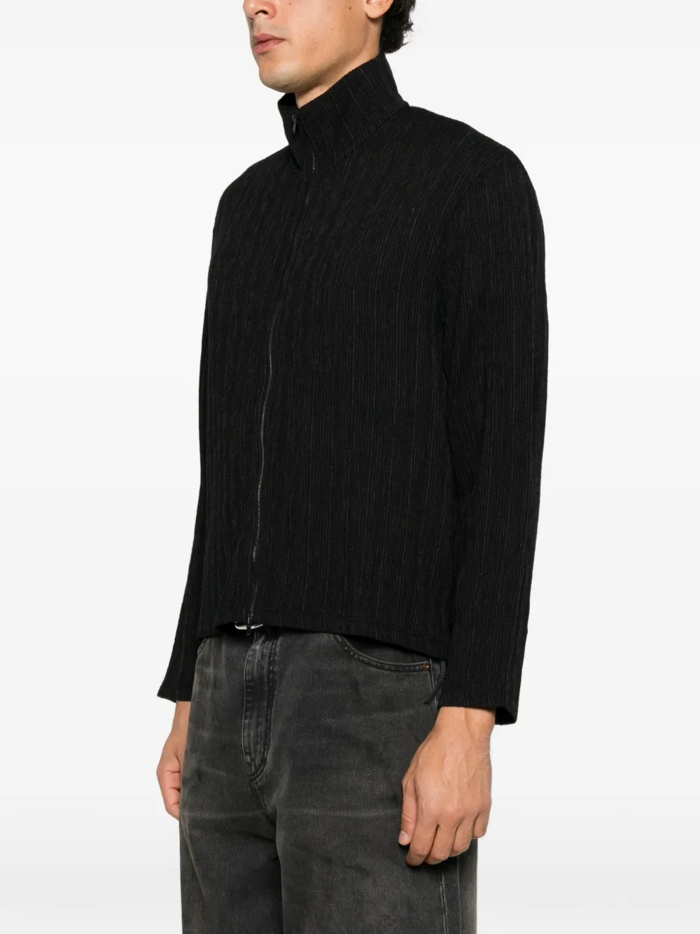 OUR LEGACY Schrunken zip-up jacket Zwart