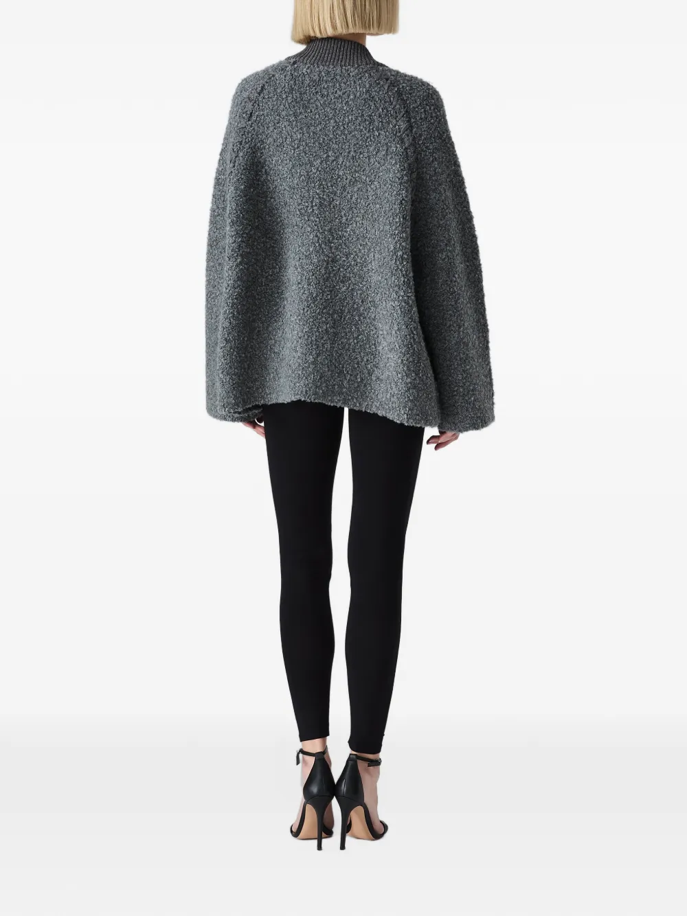 Vera Wang Viola Varsity bouclé jacket Grijs