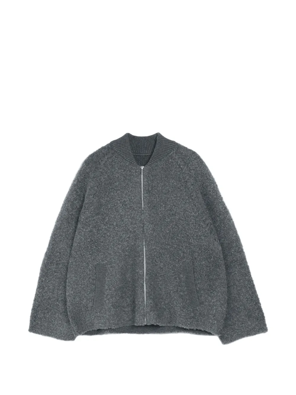 Vera Wang Viola Varsity bouclé jacket Grijs