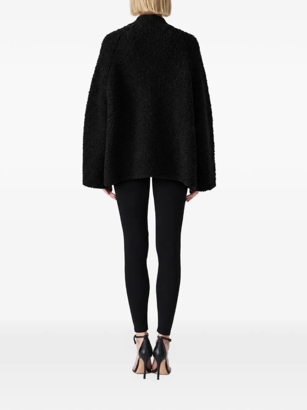 Vera Wang bouclé zip-up jacket Zwart