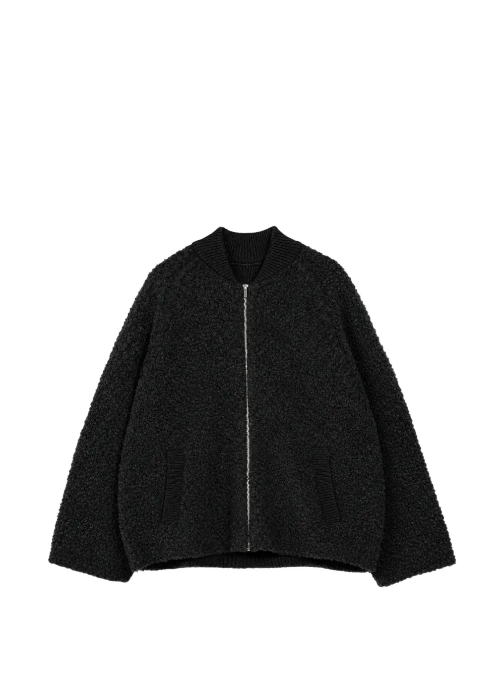Vera Wang bouclé zip-up jacket - Schwarz