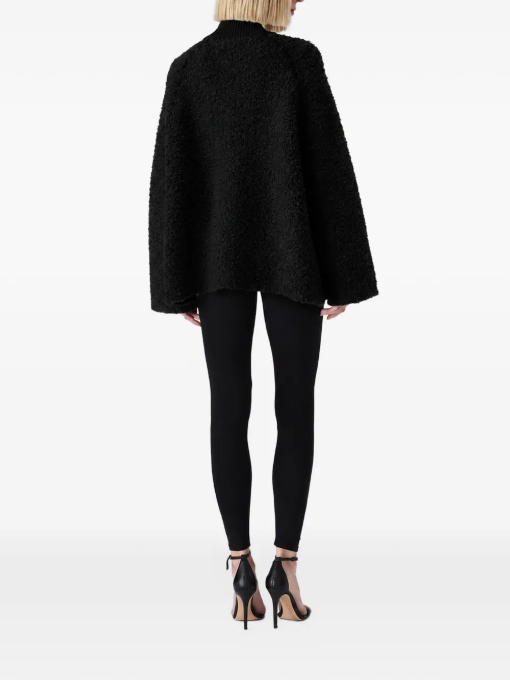 Vera Wang bouclé zip-up jacket Zwart