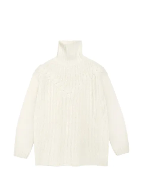Vera Wang Pauline cable-knit funnel-neck sweater