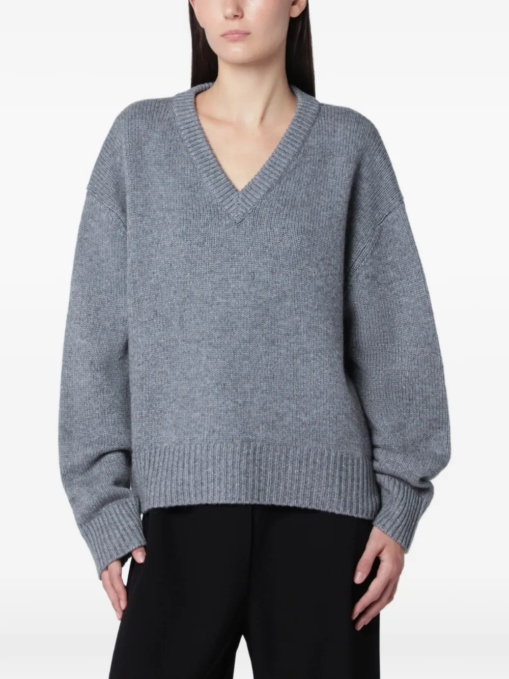 Almada Label Yara V-neck sweater - Grigio