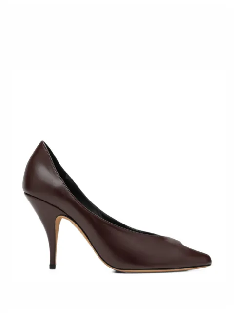Jude Barolo peep-toe leather pumps