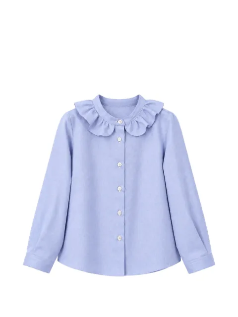 Il Gufo ruffled-collar long-sleeve shirt