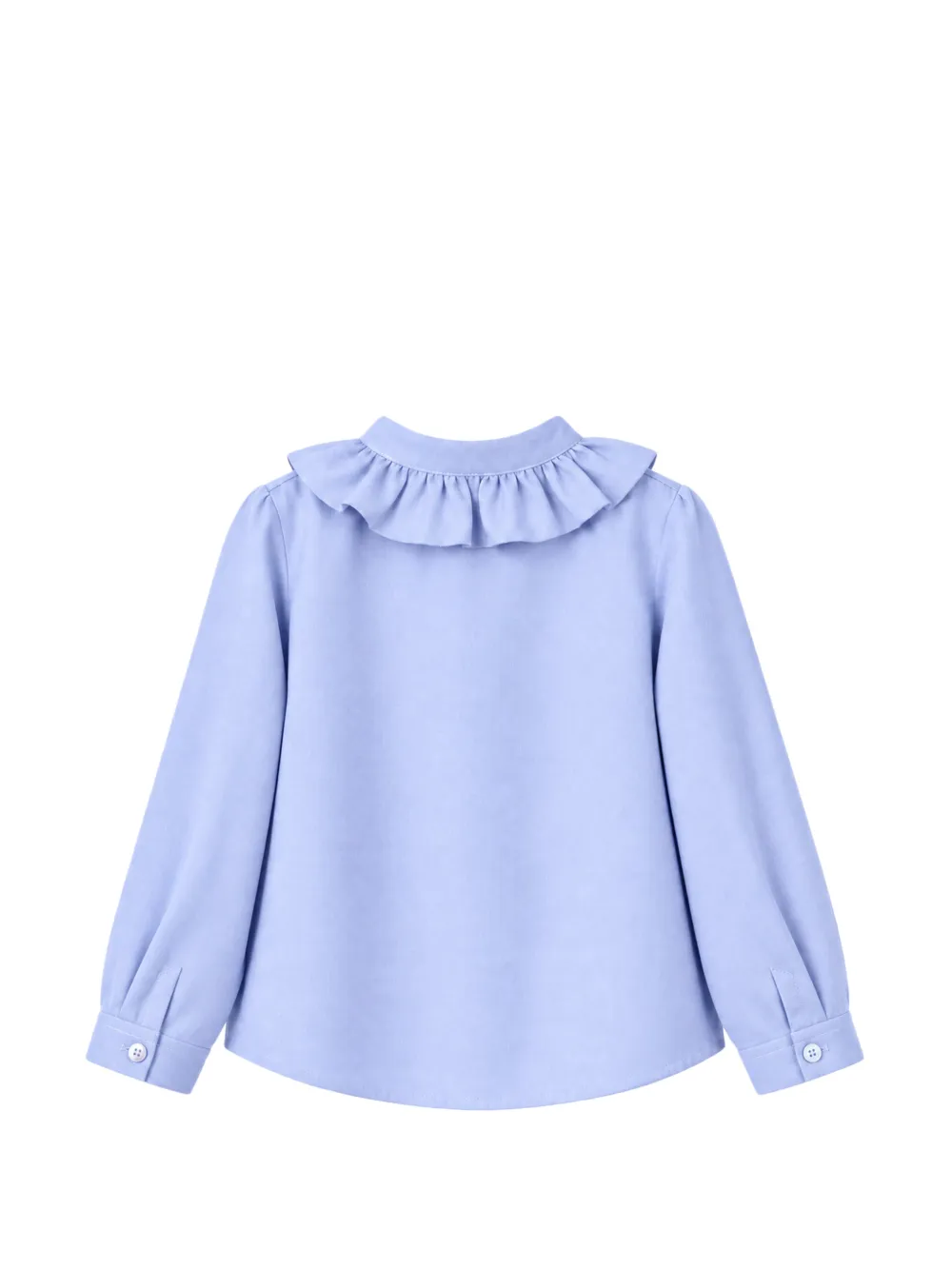 Il Gufo ruffled-collar long-sleeve shirt Blauw