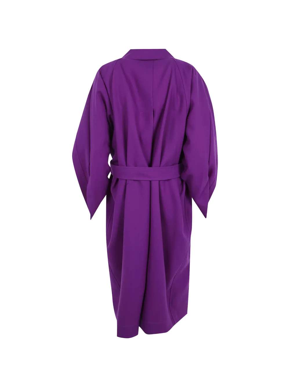 Issey Miyake belted oversized coat Paars