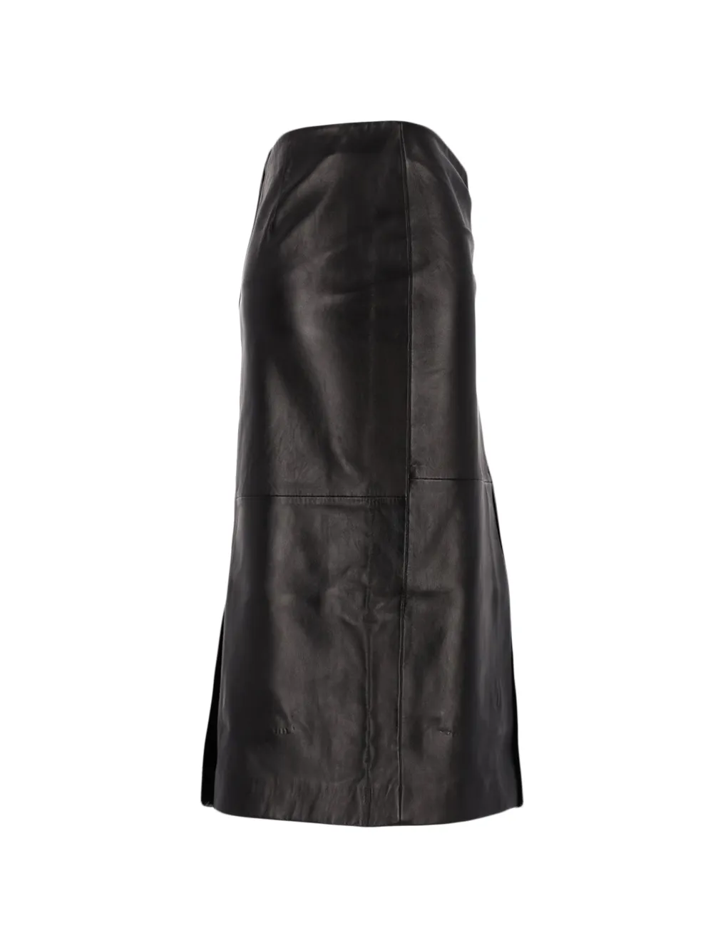 ISABEL MARANT Tuline-GD leather skirt Zwart