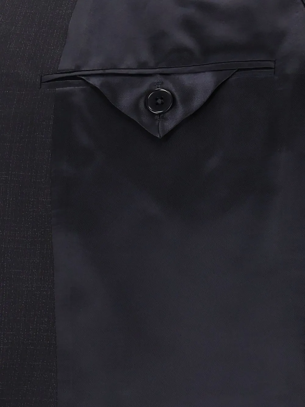 Zegna single-breasted wool suit Zwart