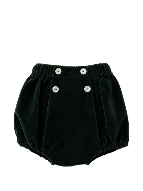 Mariella Ferrari button-embellished velvet shorts