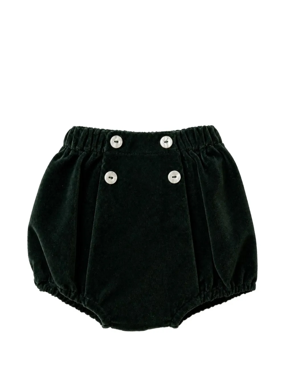 Mariella Ferrari button-embellished velvet shorts Groen