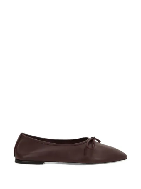 Dear Frances Gala bow-detail leather ballet flats