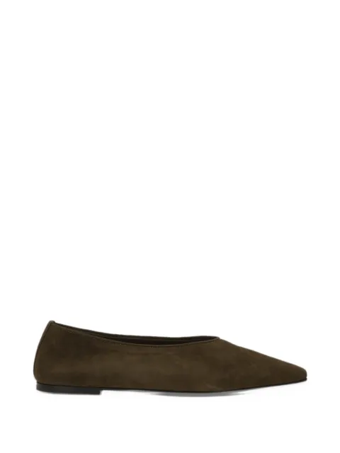 Dear Frances pointed-toe suede ballet flats