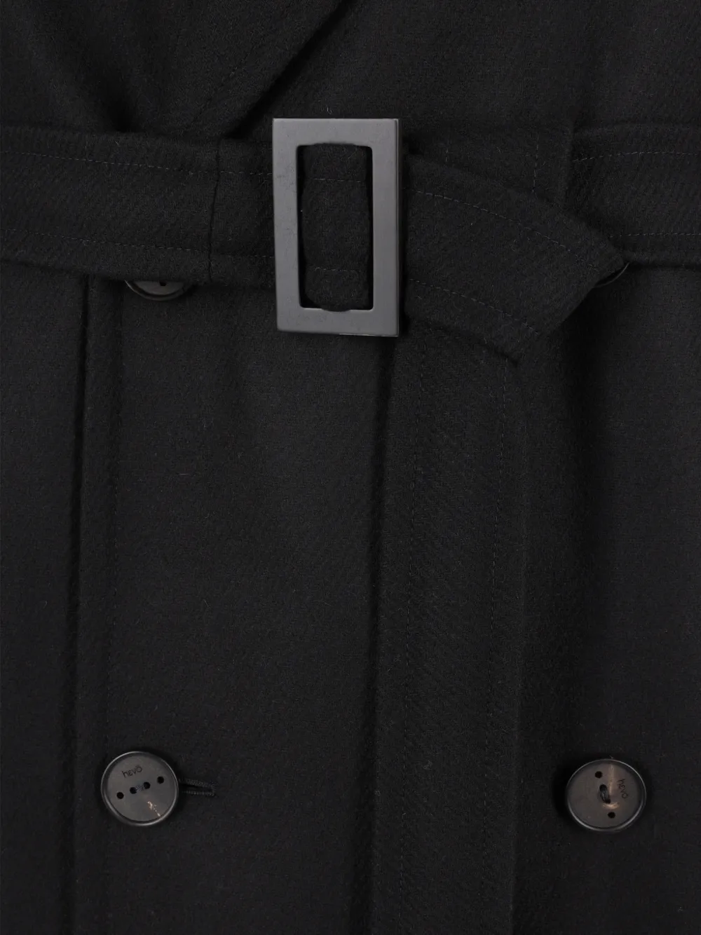 Hevo Melendugno double-breasted coat Zwart