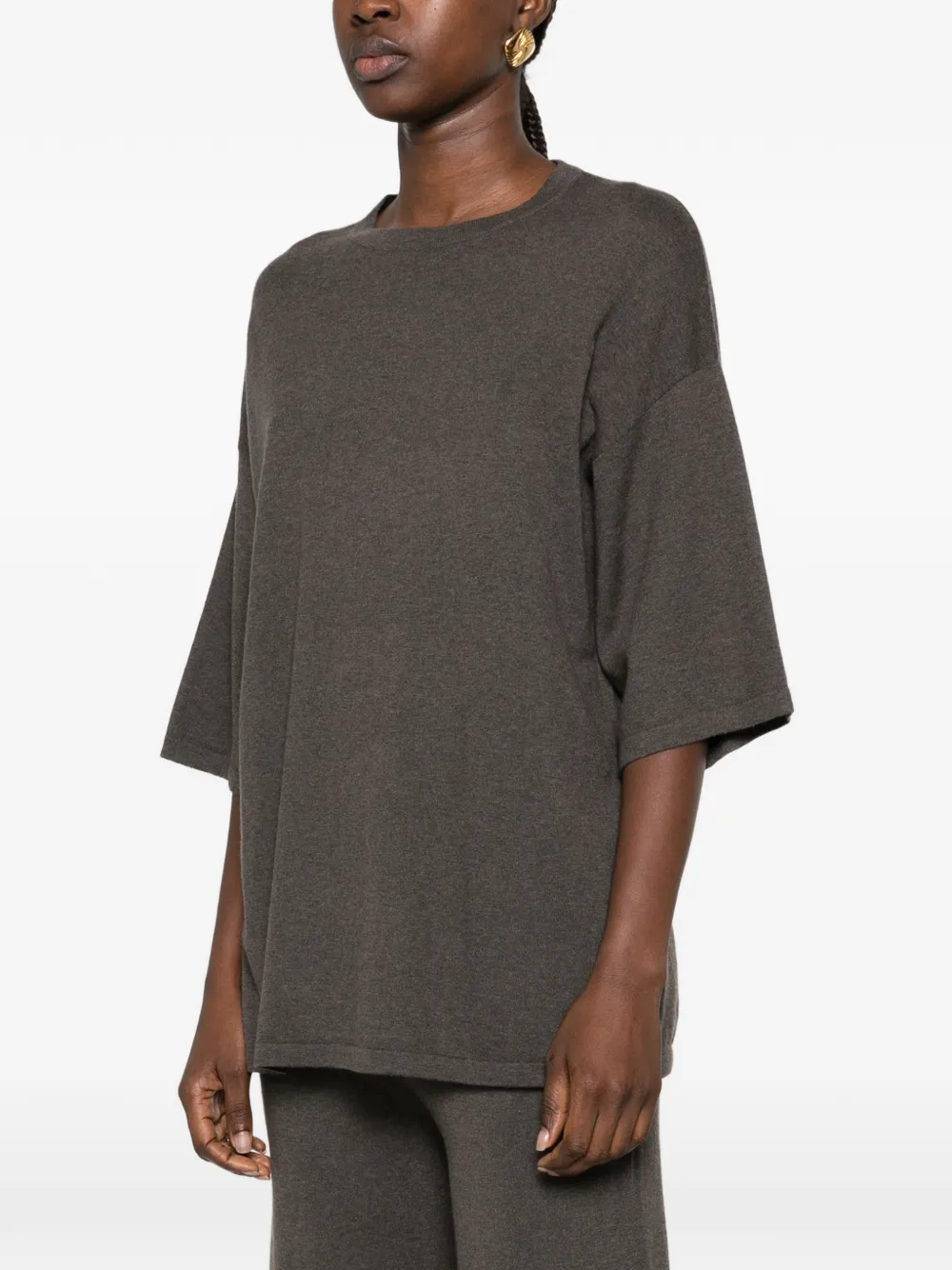 Lisa Yang short-sleeve cashmere T-shirt Bruin