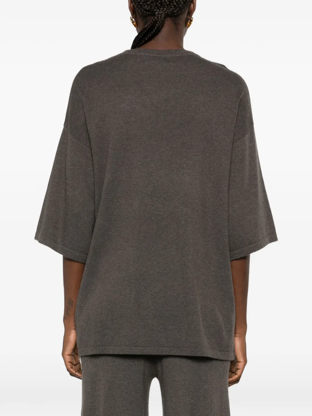 Lisa Yang short-sleeve cashmere T-shirt Bruin