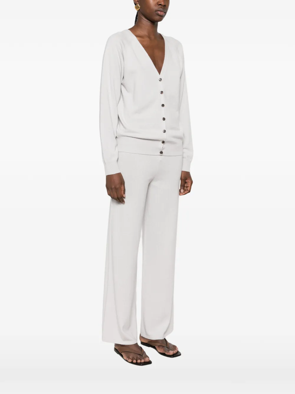 Lisa Yang Jiani V-neck button-down cardigan Grijs