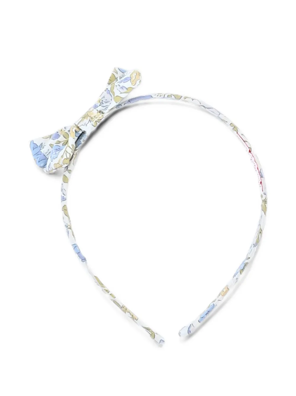 Pesciolino Rosso Kids floral-print bow head band Wit