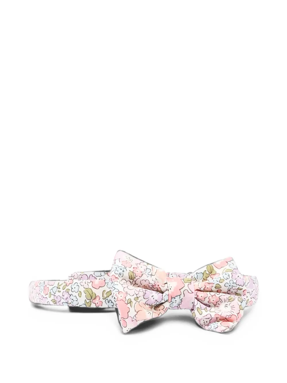 Pesciolino Rosso Kids floral-print bow head band Wit