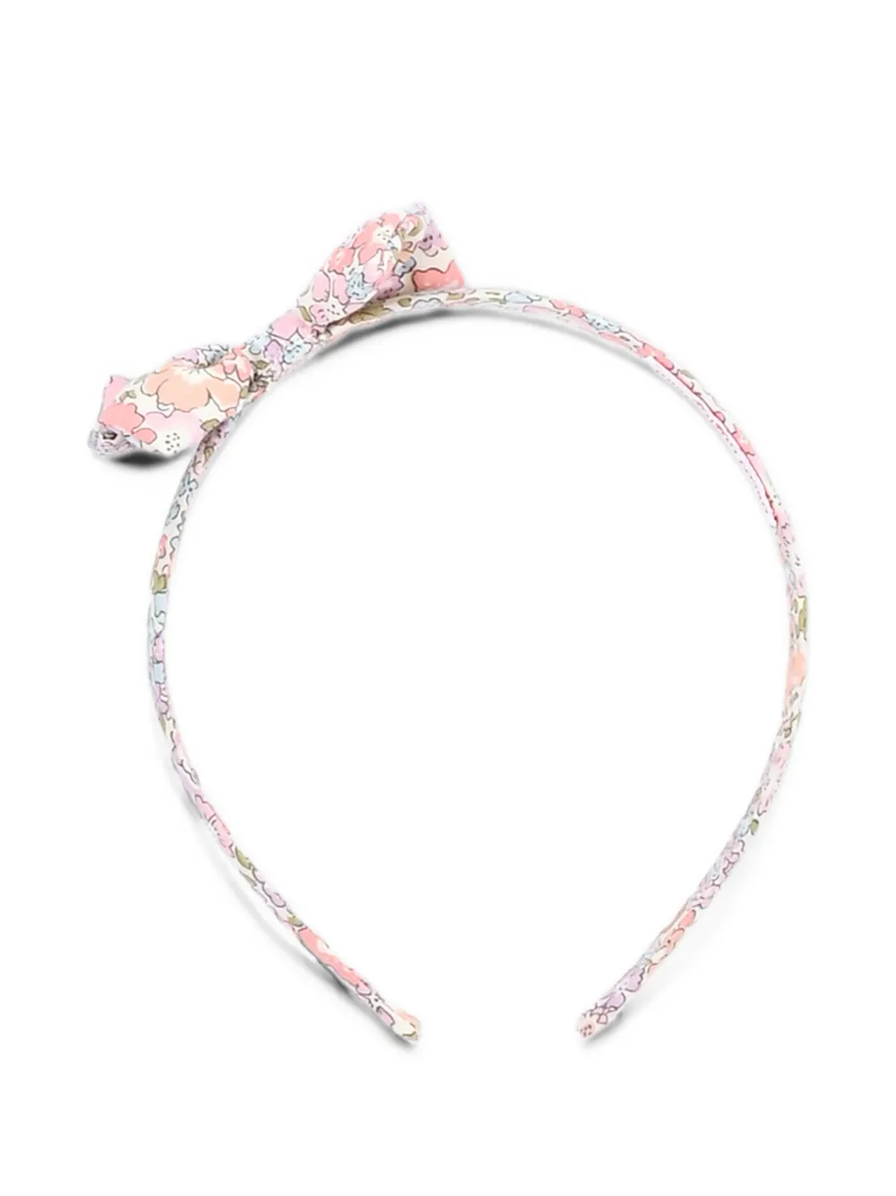 Pesciolino Rosso Kids floral-print bow head band Wit