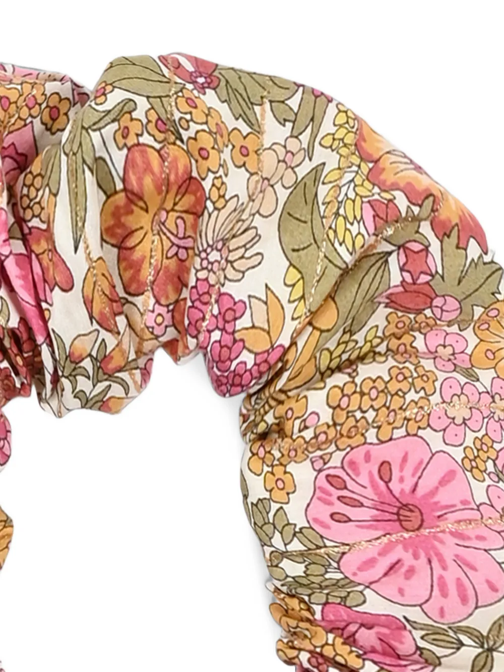 Pesciolino Rosso Kids Liberty floral-print scrunchie Beige
