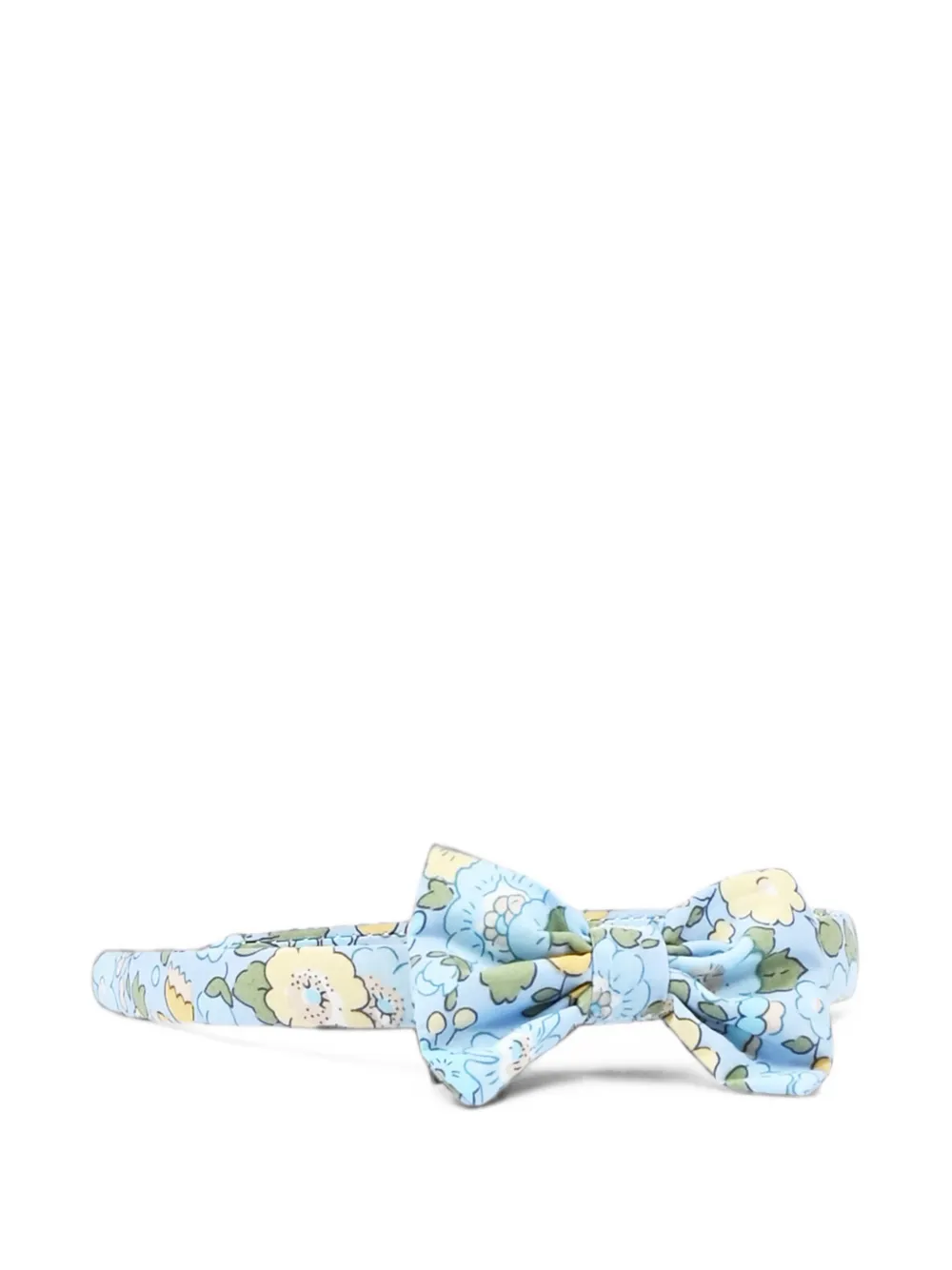 Pesciolino Rosso Kids Liberty floral-print bow-detail head band Blauw