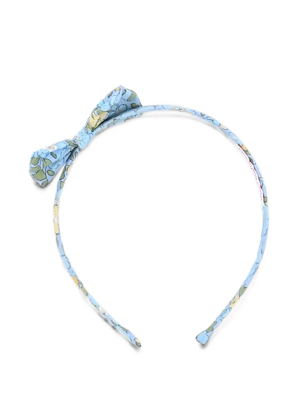 Pesciolino Rosso Kids Liberty floral-print bow-detail head band Blauw