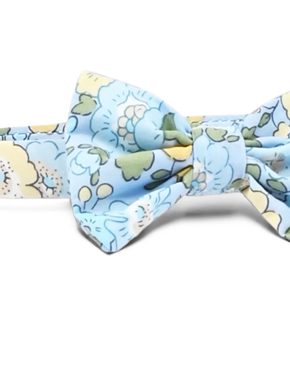 Pesciolino Rosso Kids Liberty floral-print bow-detail head band Blauw