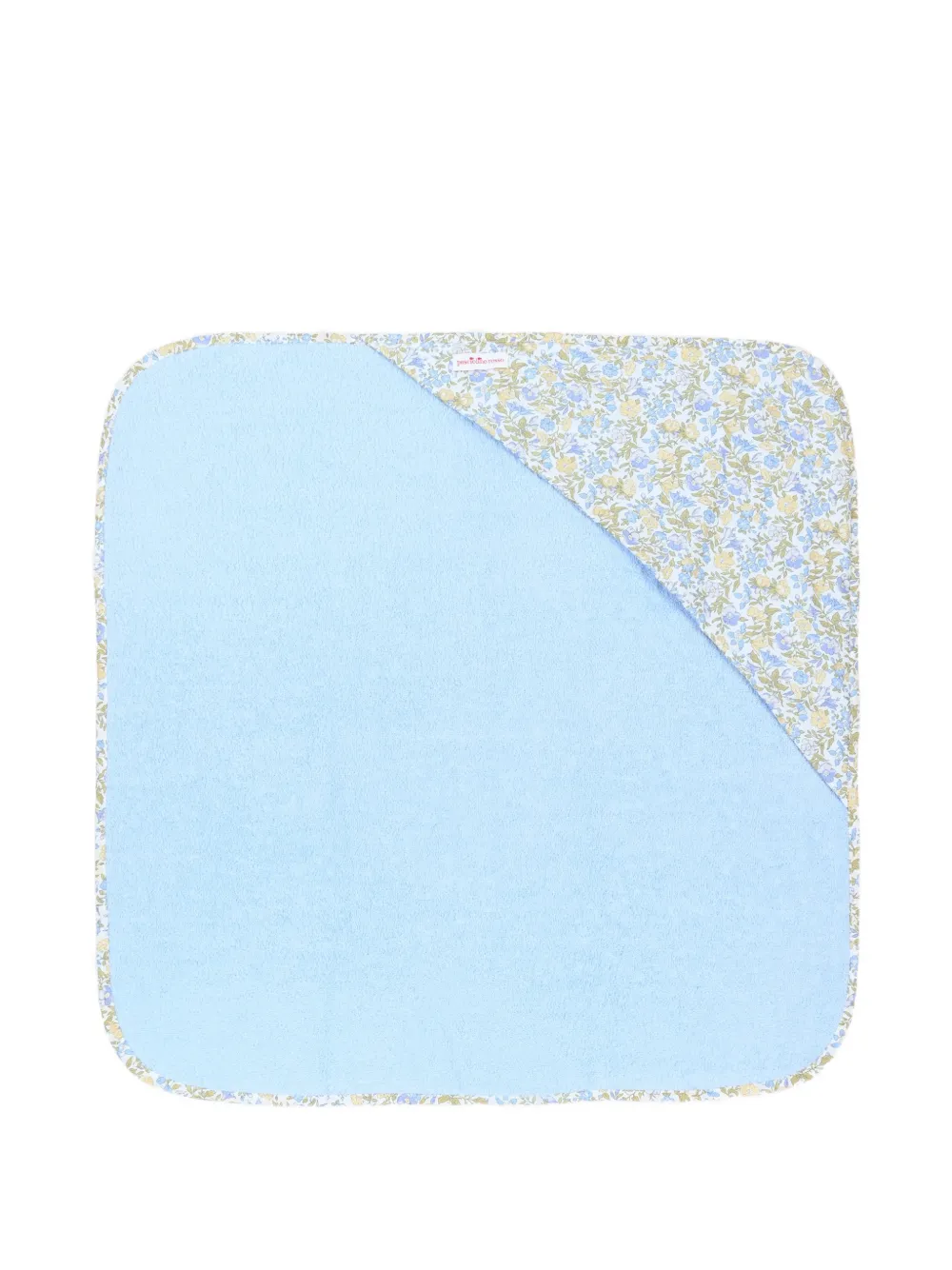 Pesciolino Rosso Kids floral-print hooded towel - Blau